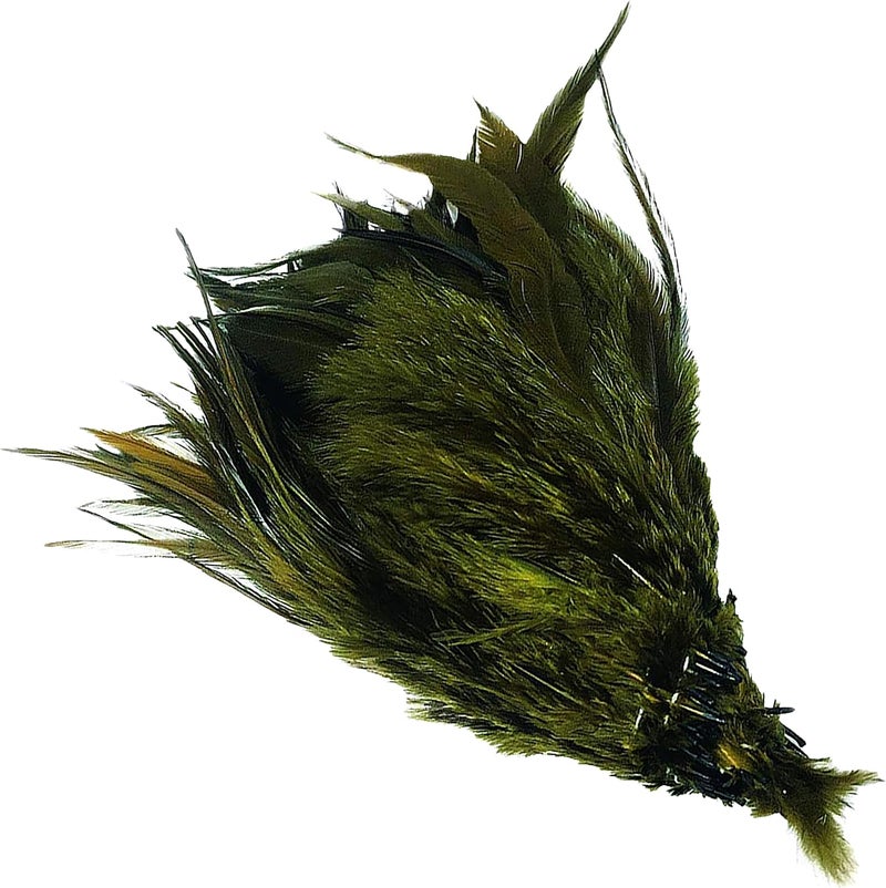 Creative Angler Saddle Hackle Fly Tying Materials - Natural Feathers for Wet Flies, Rooster Feathers, Hair Feathers for Crafts, Fly Tying Kit - Small Feathers Combo Pack of Steelhead Colored Feathers - Image 1